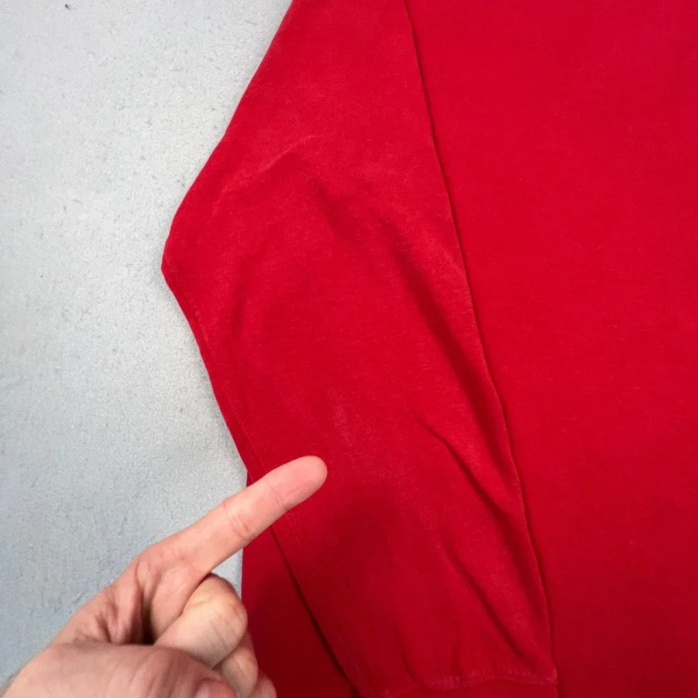 Polo Ralph Lauren Quarter Zip Pullover Mens XLT Red Cotton Blend Preppy Classic
